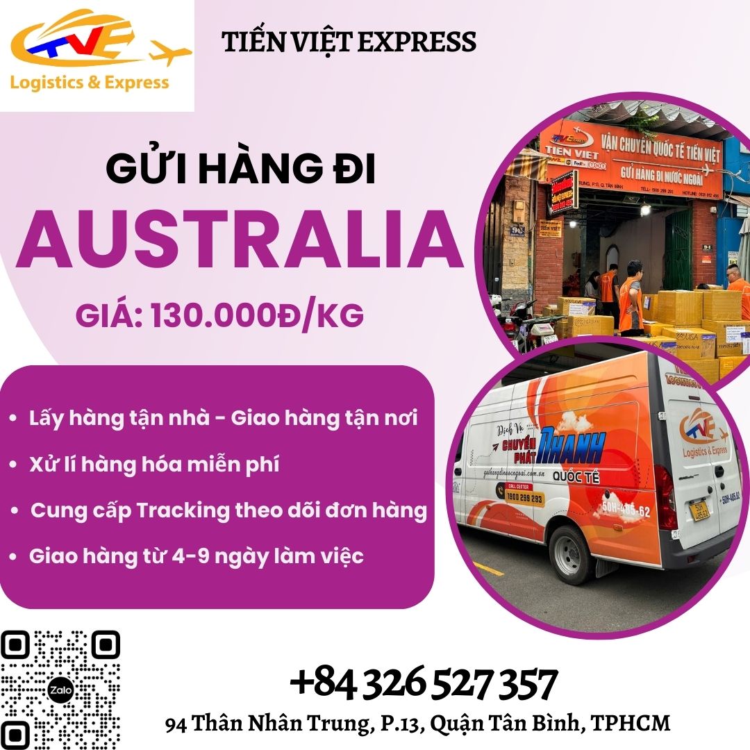 Gửi hàng đi Úc- Tiến Việt Express